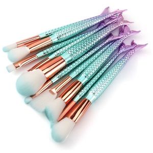 Makeup - 2/$25 - 11pc Metallic Mermaid Cosmetic Brush Set Makeup - 2/$25 - 11pc Metallic Mermaid Cosmetic Brush Set